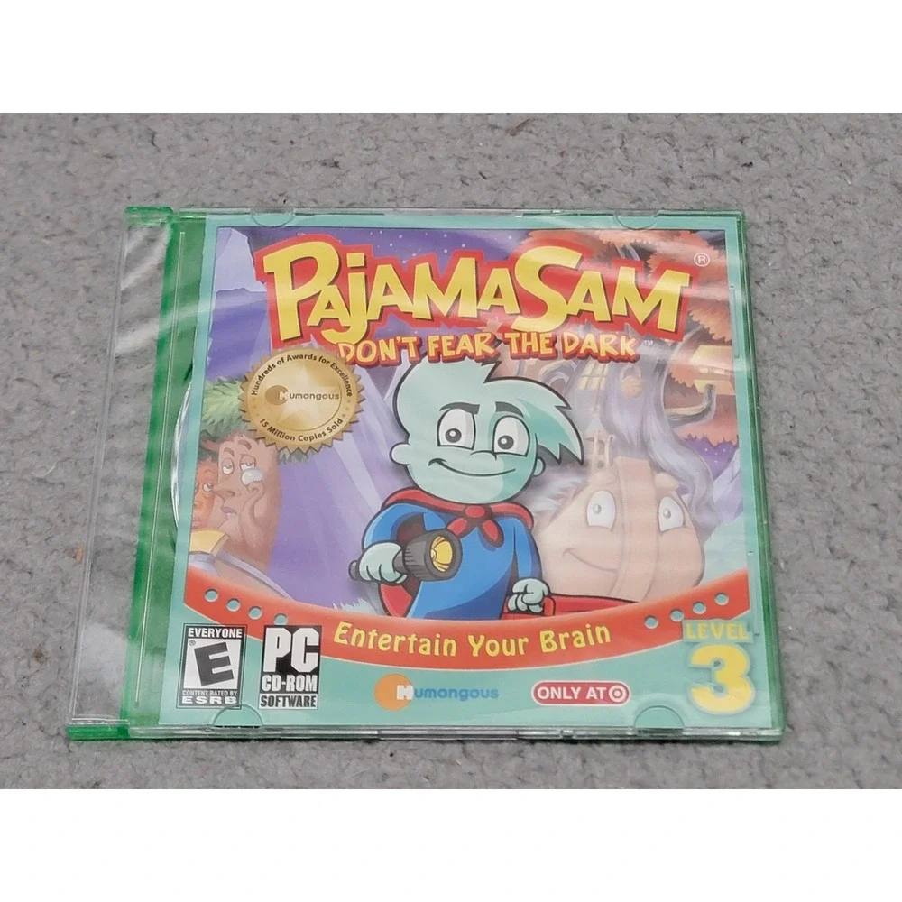Pajama Sam Don't Fear The Dark PC‎ Windows CD-ROM Game Humongous Kids Puzzle